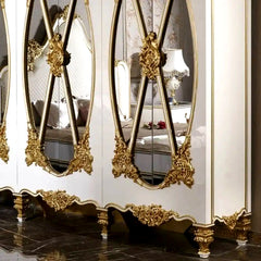 Exquisite Hand-Carving Teak Wood Wardrobe legs