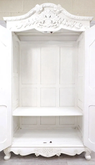 inside view of Luxury French Style Hand Carving Wardrobe