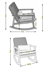 Modern Style Comfortable Teakwood Rocking Chair