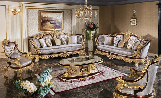 Silver color Royal sofa set