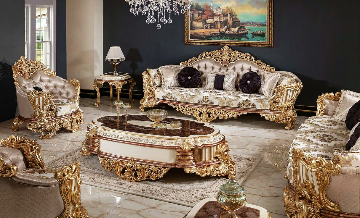 Corn silk color sofa set