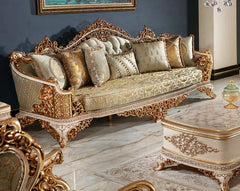 floral white color 3 seater sofa