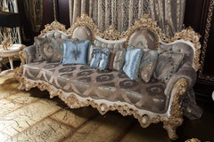 Turquoise color royal 3 seater sofa