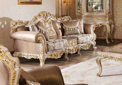 deep carving dark cyan color sofa