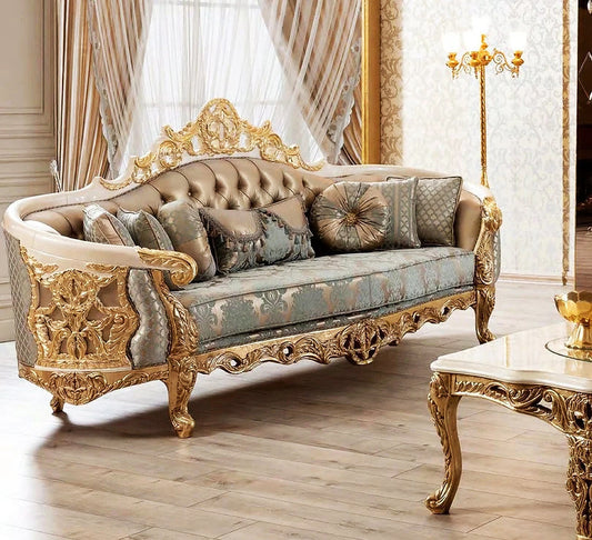 Dark turquoise color sofa 