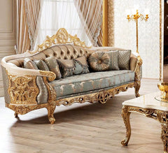 Dark turquoise color sofa 