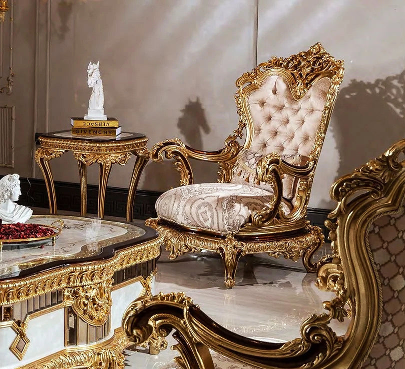 Royal look arm chair and corner table