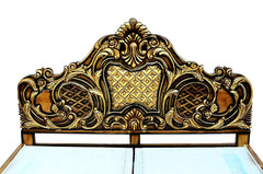 Luxury Modern Style Solid Teak Wood Hand Carving Bed