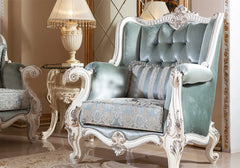 white color arm chair