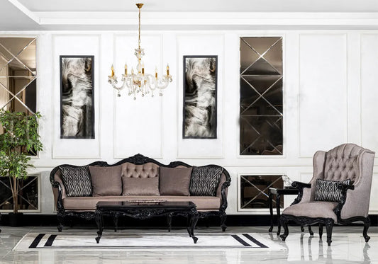 Black color sofa set