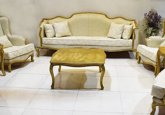 Wooden 3 Seater Sofa and center table