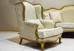 white color Wooden Arm Chair