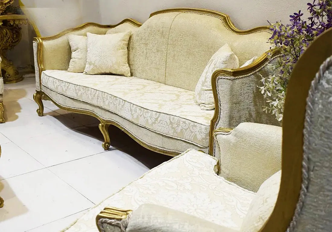 3 Seater Wooden Sofa