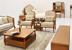view of wooden sofa set