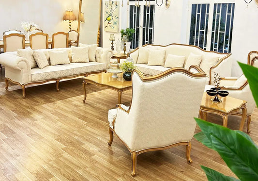 White Color Classical Sofa Set