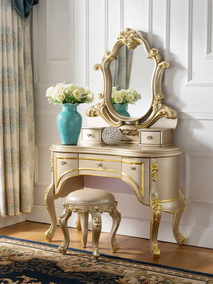 Luxury Modern Bespoke Style Carving Dressing Table